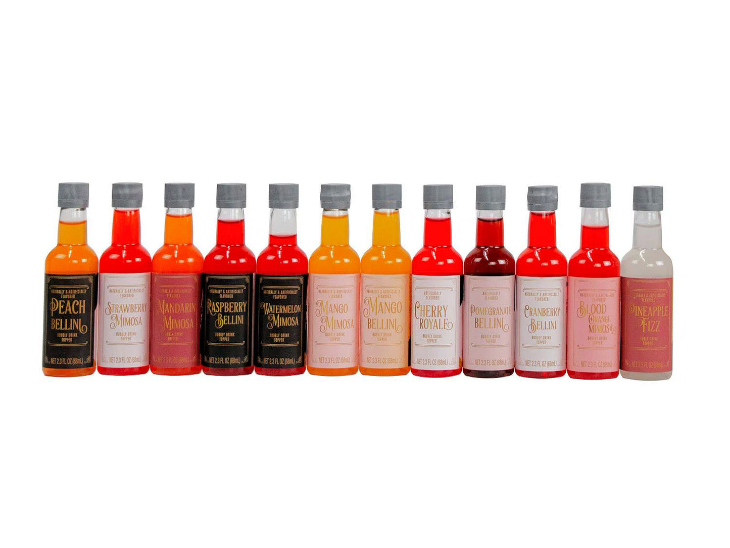 Wholesale Pallet of 66 Champagne Toppers Cocktail Mixers Variety 12 Packs Total 792 Bottles 2.3 oz Ea Brand New