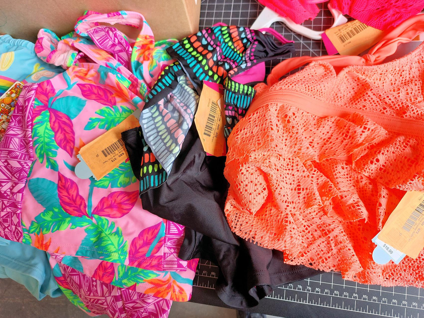 Wholesale Lot of Girls Swim Tops Tankini and Bikini Brand New