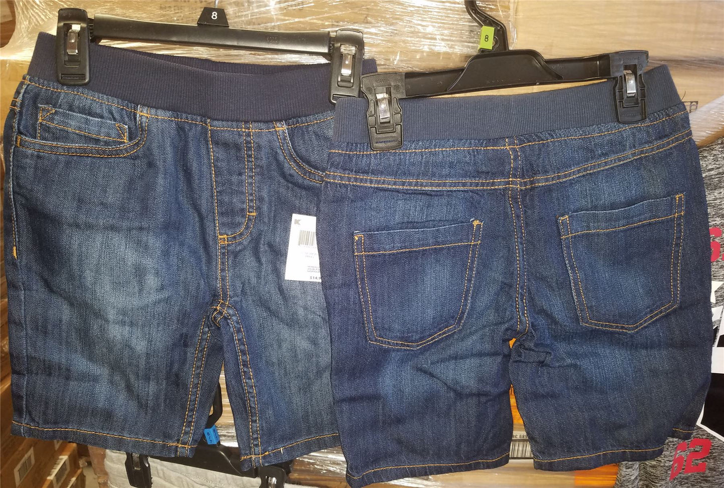 Wholesale Lot of 50 Children Boys Denim and Terry Shorts Brand New Overstock Mixed Sizes