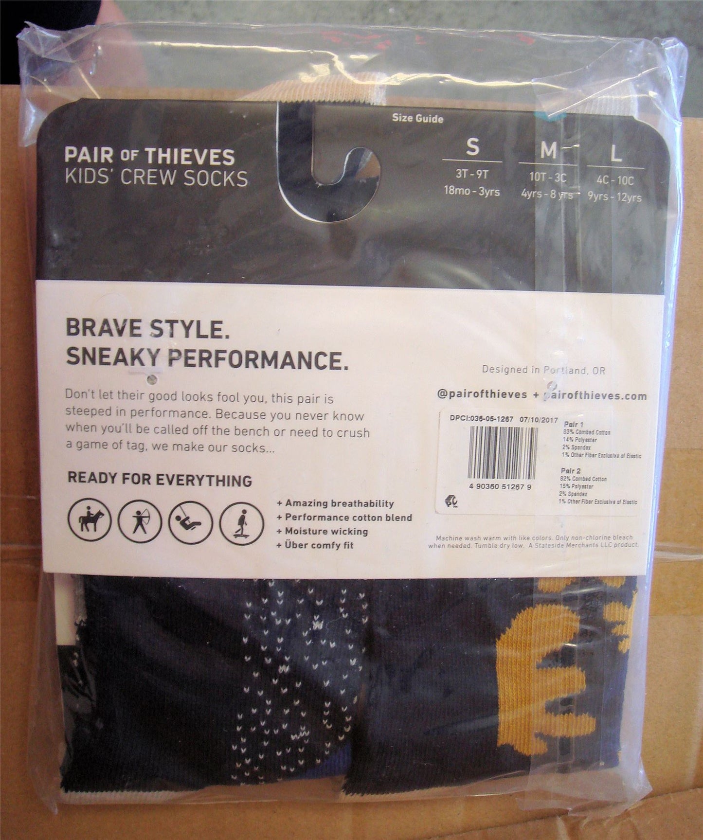Wholesale Case Pack of 12 Packaged Kids Crew Socks 2 pair per pack Brand New Overstock