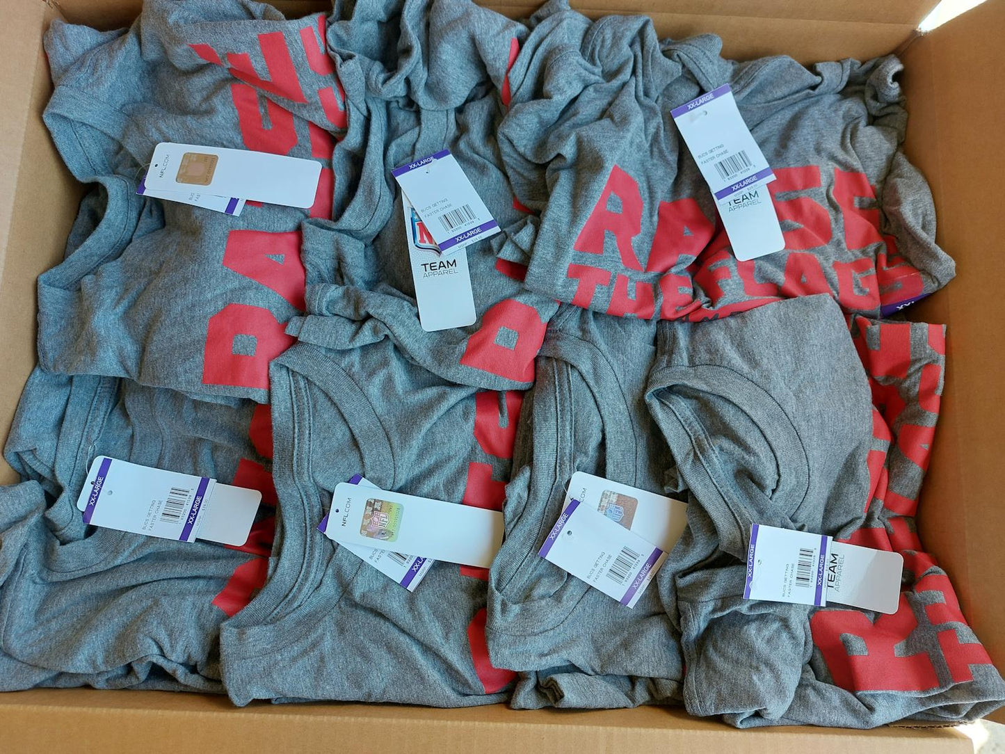 Wholesale Lot of Mens Levi Graphic Hoodies and Tampa Bay Bucs Tees Brand New