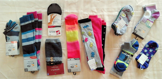 Wholesale Lot of 51 Womens Socks Single and Packaged  Mixed Sizes Styles Brand New